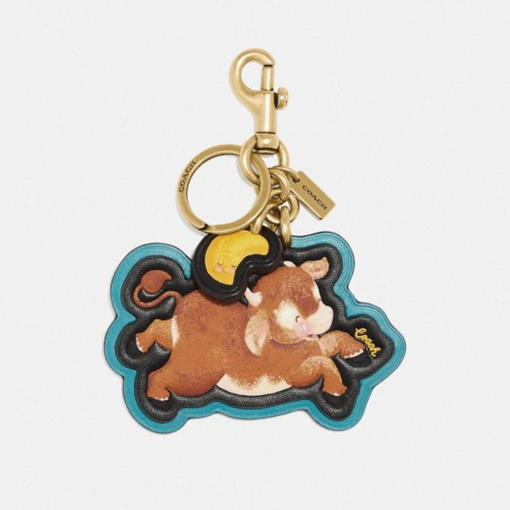 COACH Lunar New Year OX 2021 Bag Charm Key Chain